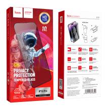 Tempered Glass Hoco Premium Series G15 0.33mm 30 Μοίρες Privacy Angle για Apple iPhone 16 Pro Σετ 10τεμ.