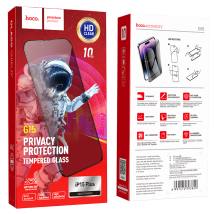 Tempered Glass Hoco Premium Series G15 0.33mm 30 Μοίρες Privacy Angle για Apple iPhone 15 Plus/16 Plus Σετ 10τεμ.