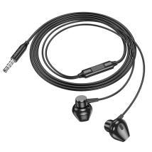 Hands Free Hoco M125 Smart Earphones Stereo 3.5mm με Μικρόφωνο και Πλήκτρο Λειτουργίας 1.2m Μαύρα