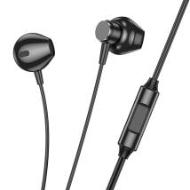 Hands Free Hoco M125 Smart Earphones Stereo 3.5mm με Μικρόφωνο και Πλήκτρο Λειτουργίας 1.2m Μαύρα