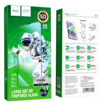 Tempered Glass Hoco Premium Series G16 Full Screen HD 5D Large Arc 0.4mm 9H για Apple iPhone 16 Pro Σετ 10τεμ.