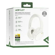 Wireless Ακουστικά Stereo Acefast H6 500mAh v5.3 Hi-F 30dB ANC AUX USB-C IPX4 Λευκά