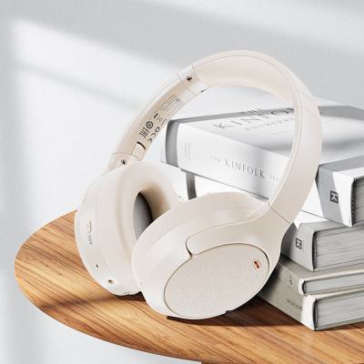 Wireless Ακουστικά Stereo Acefast H6 500mAh v5.3 Hi-F 30dB ANC AUX USB-C IPX4 Λευκά