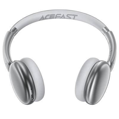 Wireless Ακουστικά Stereo Acefast H8 500mAh v5.4 ANC με Μικρόφωνο Ασημί