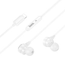 Hands Free Hoco M116 Benevolent με Μικρόφωνο, Βύσμα Lightning Λευκά 1.2m