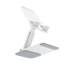 Βάση Στήριξης Επιτραπέζια Αλουμινένια Hoco PH50 Ivey 360° για συσκευές 4.5"-7" και Επεκτεινόμενο Βραχίονα Λευκή