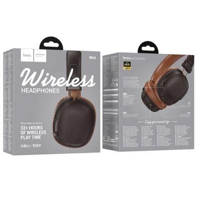 Wireless Hands Free Hoco W64 Earl II TWS v5.4 300mAh 32 Ώρες Ομιλίας AUX USB-C Καφέ