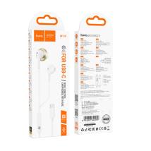 Hands Free Hoco M115 Sagacious USB-C Universal Earphones Hi-Fi Stereo με Μικρόφωνο Λευκά 1.2m