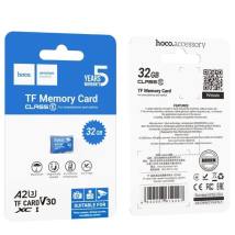 Κάρτα Μνήμης Hoco MicroSDHC 32GB Class 10 V30 εως 30MB/s Αδιάβροχη Ιδανική για 4k Φωτογραφικά Αρχεία και Βίντεο