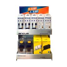 Stand με Αξεσουάρ Ancus, Hands Free, Φορτιστές και Καλώδια Σύνδεσης 48 Τεμαχίων UK Version