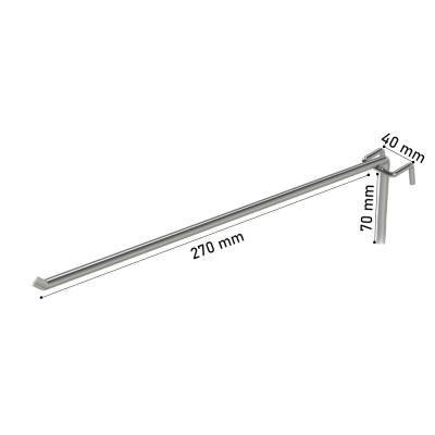 Γάντζος Μονός 27cm Μεταλλικός Πλέγματος