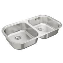 Νεροχύτης Inox TEKA 2 Γούρνες  για Ένθετη Τοποθέτηση 82.8x48.5cm STYLO 2B TOTAL Σαγρέ 11107038