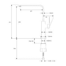 Μπαταρία Νεροχύτη Inox TEKA Περιστρεφόμενη Easy-Quick FOT 994 3/8”-1/2”TOTAL 116030029