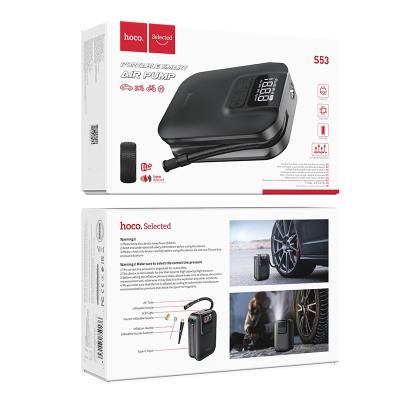 Smart Air Pump Hoco S53 Breeze 5000mAh 3.5 bar Πίεση Αέρα με 4 Τρόπους Λειτουργίας και Led Φακό  Μαύρο