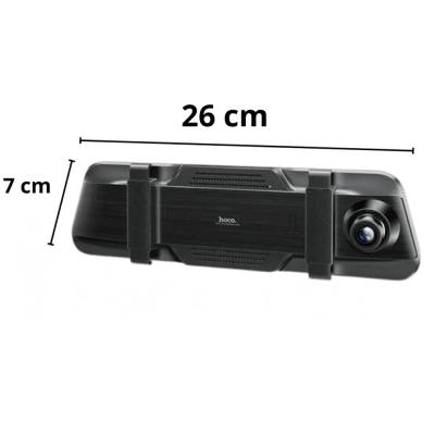 Καταγραφική Κάμερα Αυτοκινήτου Hoco DI36 1080p Full HD Ultra Wide Γωνία Λήψης 145° 9.66" Οθόνη Αφής και 720p Rear Camera