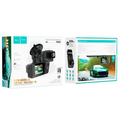 Καταγραφική Κάμερα Αυτοκινήτου Hoco DI62 Warrior 720p HD 150mAh Ultra Wide Γωνία Λήψης 145° 2" Οθόνη με Ταυτόχρονη Καταγραφή απο