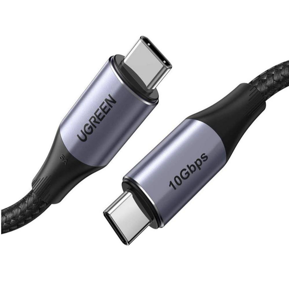 Ugreen Cable USB-C to USB-C US355 3.1 Gen.2 PD 5A 100W 4K 10Gbps 1m black (80150) (UGR80150)