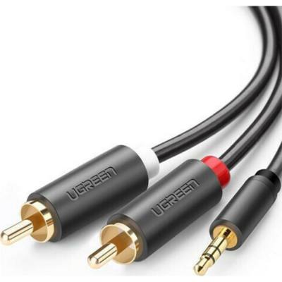 Ugreen AV102 2x RCA cable Cinch jack 3.5 mm 3m black (10512) (UGR10512)