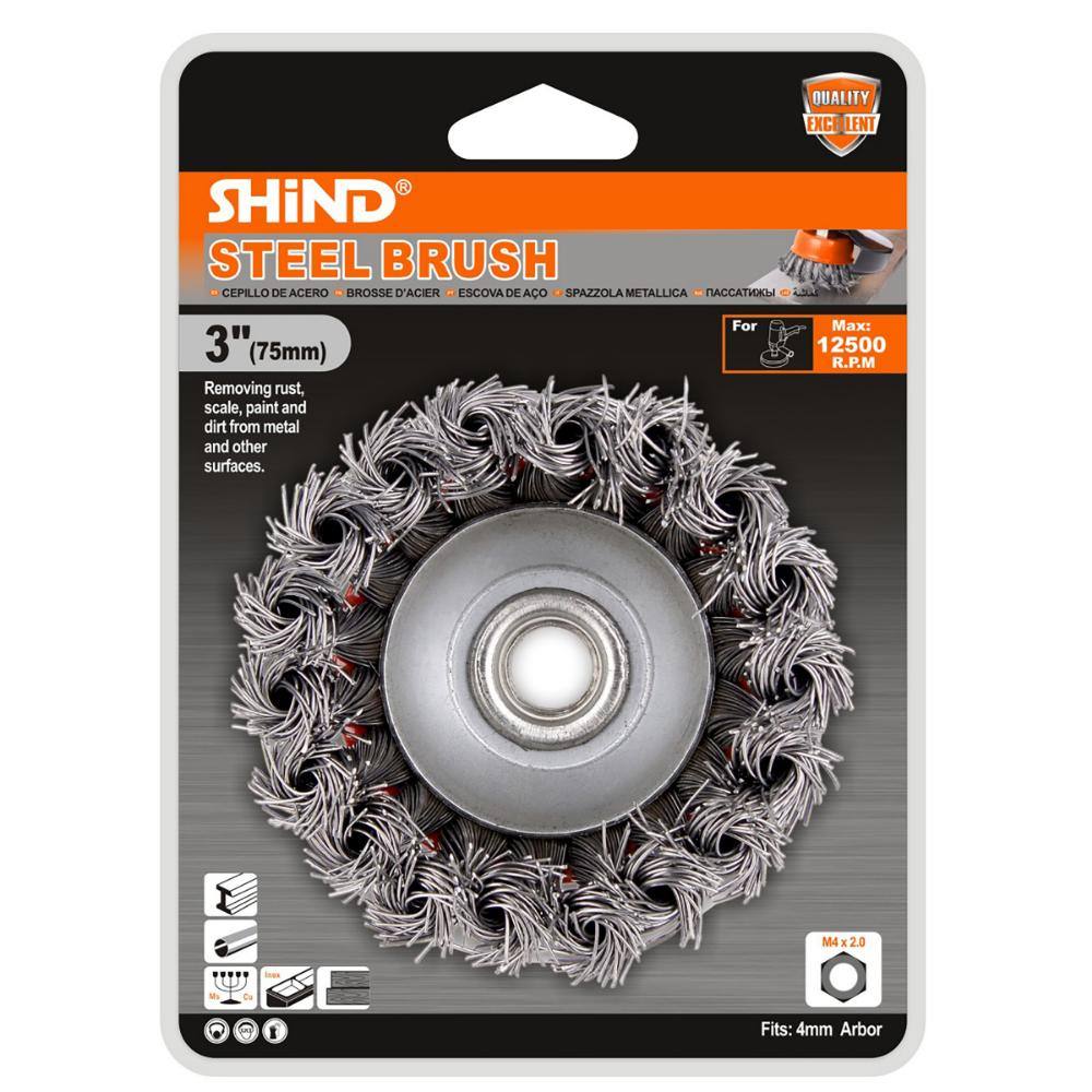 Shind Συρματοβουρτσα Γωνιακου Τροχου Στριφτη 75mm (SHI-94931) (SHI94931)