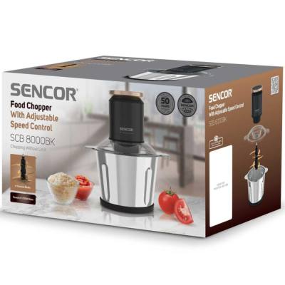 Πολυκόπτης Multi με Ανοξείδωτο Δοχείο & 9 Λεπίδες Τιτανίου 3000ml 800W Sencor SCB 8000BK