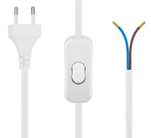POWERTECH καλώδιο τροφοδοσίας CAB-P041 με διακόπτη, 2x 0.75mm², 1.5m, λευκό