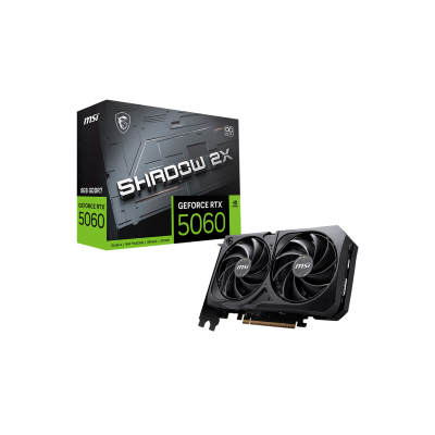 MSI VGA PCI-E NVIDIA GF RTX 5060 8G SHADOW 2X OC, 8GB/128BIT, GDDR7, HDMI/3xDP, DUAL FAN, 2 SLOT FANSINK, 3YW.