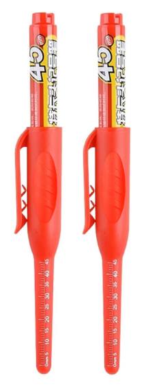 Ανεξίτηλος μαρκαδόρος σημαδέματος TOOL-0100 με μακριά μύτη, 45mm, κόκκινος, 2τμχ