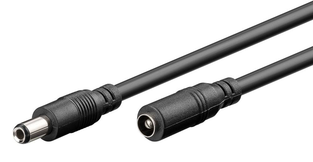 GOOBAY καλώδιο προέκτασης τροφοδοσίας 71401, 5.5x2.5mm, 3m, μαύρο