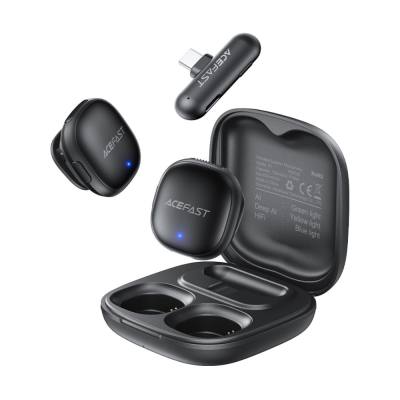 Σετ 2 Μικρόφωνα Πέτου Lavalier Acefast R1 HD AI Μείωση Θορύβου, Ακτίνα 50m και 48hr Διάρκεια Μπαταρίας με USB-C Transmitter και 