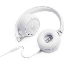 Ακουστικά Stereo On-ear JBL Tune 500 3.5mm Pure Bass Sound με Μικρόφωνο JBLT500WHT Λευκό