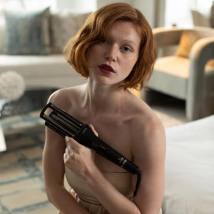 Επαγγελματικό Διπλό Ψαλίδι Μαλλιών 17-25 mm για μπούκλες με Πλάκες Τιτανίου