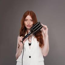 Επαγγελματικό Τριπλό Ψαλίδι Μαλλιών 25 mm για μπούκλες με Πλάκες Τιτανίου