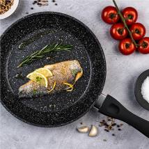 Τηγάνι 28 cm από Αλουμίνιο με Αντικολλητική Επίστρωση Μάρμαρου 