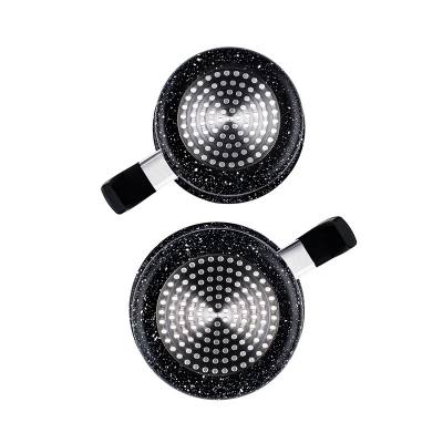 Σετ Κατσαρολάκια Γάλακτος Από Αλουμίνιο Με Αντικολλητική Επίστρωση Μάρμαρου & Γυάλινο Καπάκι 2 Τμχ