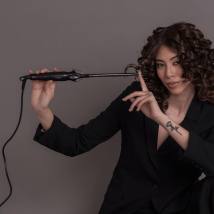 Επαγγελματικό Ψαλίδι Μαλλιών 25 mm για μπούκλες με Πλάκες Τιτανίου