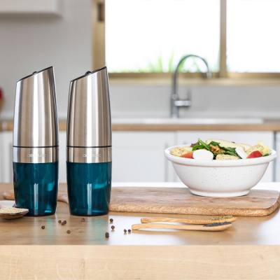 Σετ Ηλεκτρικοί Μύλοι Μπαχαρικών Inox 2 Τμχ