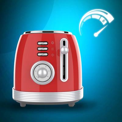 Φρυγανιέρα 2 Θέσεων 850 W Κόκκινη