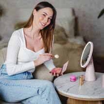 Καθρέφτης Μακιγιάζ Επιτραπέζιος 34x23 με Φως και Ενσωματωμένο Ηχείο Bluetooth