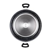 Ρηχή Κατσαρόλα Από Αλουμίνιο 3. 7 Lt / 28 cm Με Αντικολλητική Επίστρωση Μάρμαρου & Γυάλινο Καπάκι