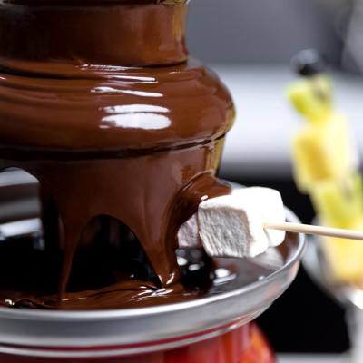 Συντριβάνι Σοκολάτας με 3 Επίπεδα 500 G Κόκκινο