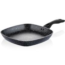 Γριλιέρα 28 cm από Αλουμίνιο με Αντικολλητική Επίστρωση Μάρμαρου 