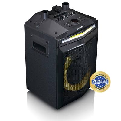 Party Σύστημα Karaoke Με Bluetooth, Aποσπώμενη Μπάρα Led & 2 Ασύρματα Μικρόφωνα Μαύρο