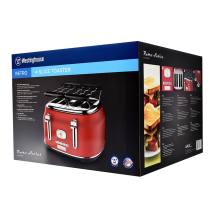 Φρυγανιέρα 4 Θέσεων 1750 W Κόκκινη Retro Series