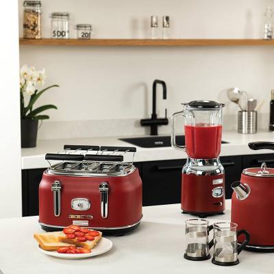 Φρυγανιέρα 4 Θέσεων 1750 W Κόκκινη Retro Series