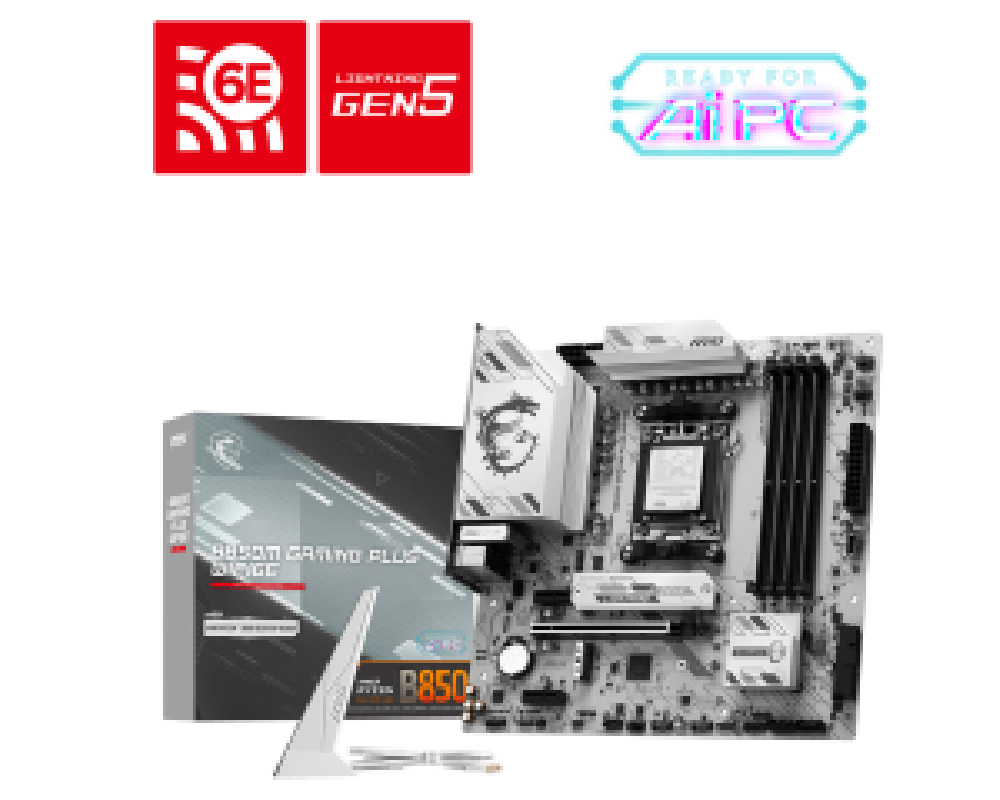 MSI MB B850M GAMING PLUS WIFI6E, SOCKET AMD AM5, CS AMD B850, 4 DIMM SOCKETS DDR5, DP/ HDMI, PCI-E GEN 5.0, 2.5G LAN, WIFI6E, MI