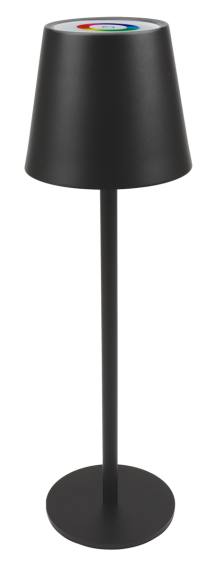 POWERTECH LED επιτραπέζιο φωτιστικό HLL-0195, RGB, ρυθμιζόμενο, επαναφορτιζόμενο, μαύρο