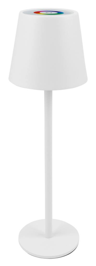 POWERTECH LED επιτραπέζιο φωτιστικό HLL-0196, RGB, ρυθμιζόμενο, επαναφορτιζόμενο, λευκό