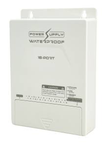 FOLKSAFE τροφοδοτικό συστημάτων CCTV FS-DC121608W, 16 εξόδων, 12V/8A, αδιάβροχο IP65