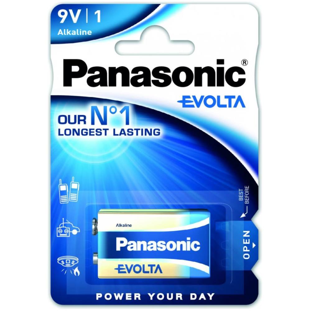 Μπαταρία Αλκαλική Panasonic Evolta 6LR61EGE 9V Τεμ.1