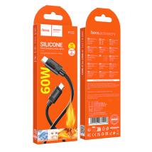 Καλώδιο σύνδεσης X122 Benefit USB-C σε USB-C PD60W 3A για Γρήγορη Φόρτιση Μαύρο 1m